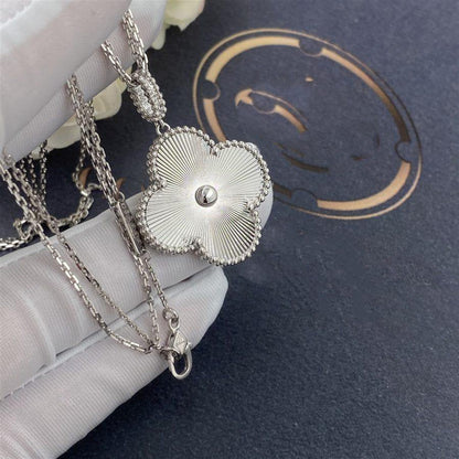 [Super CiCi ]CLOVER 25MM SILVER BIG CLOVER NECKLACE