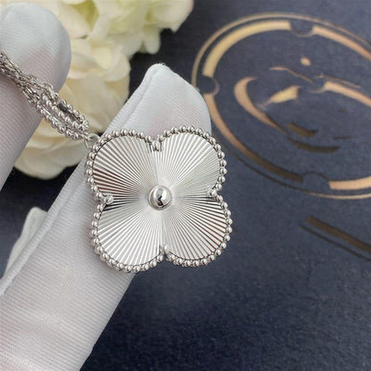 [Super CiCi ]CLOVER 25MM SILVER BIG CLOVER NECKLACE