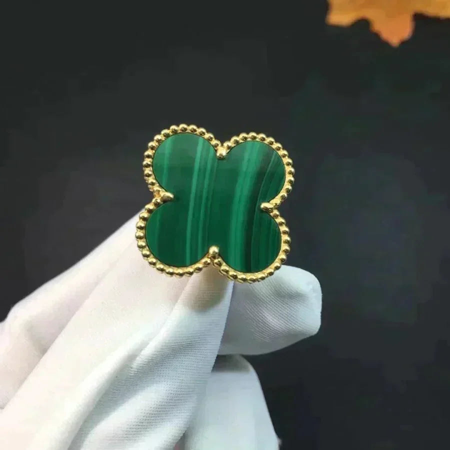 [Super CiCi ]CLOVER MALACHITE RING