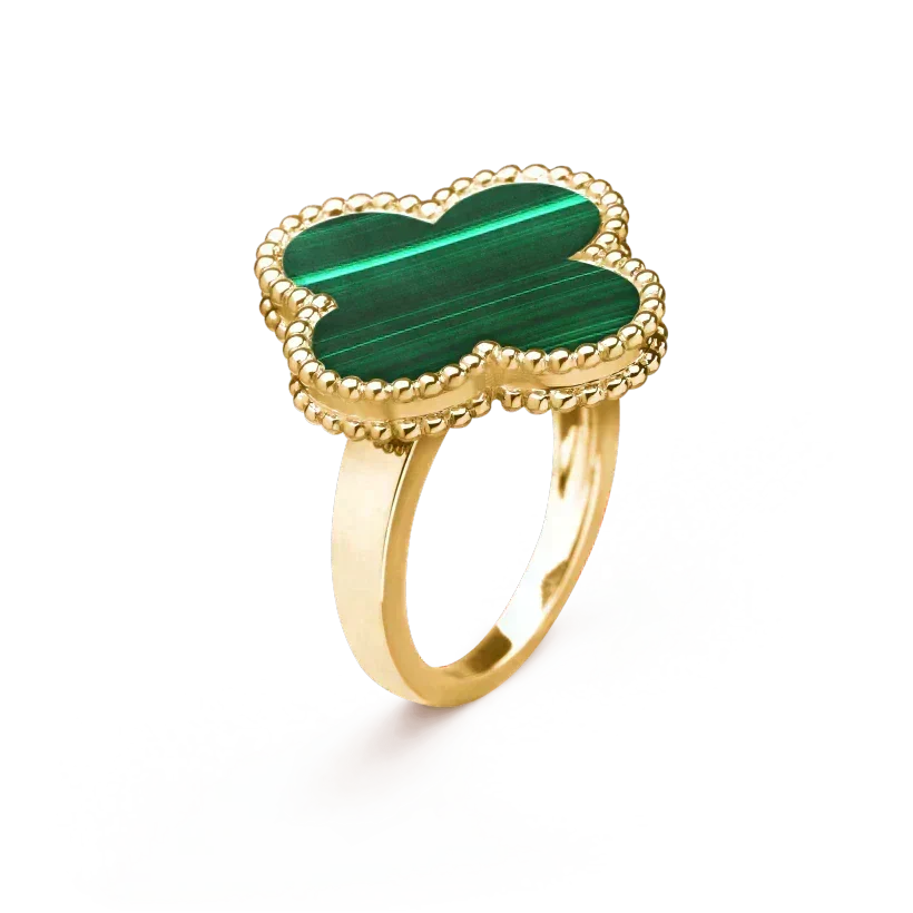 [Super CiCi ]CLOVER MALACHITE RING