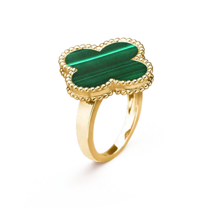 [Super CiCi ]CLOVER MALACHITE RING