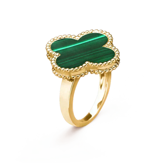 [Super CiCi ]CLOVER MALACHITE RING