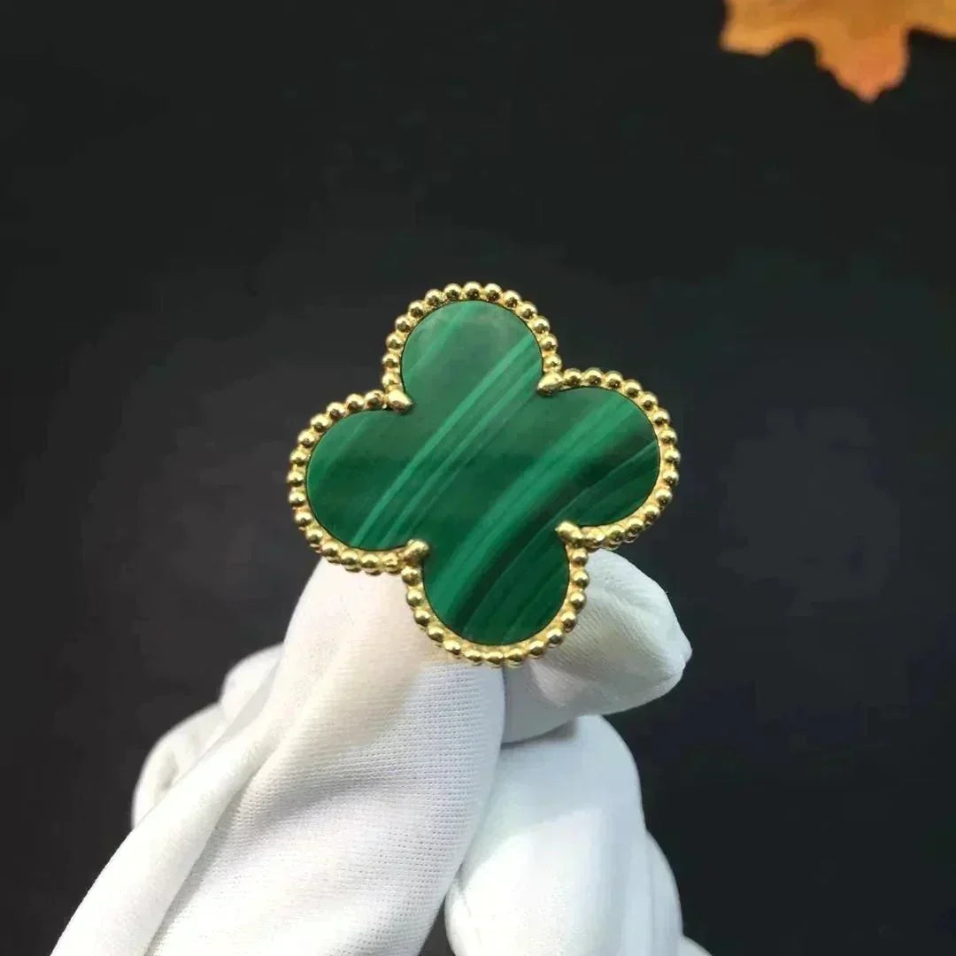 [Super CiCi ]CLOVER MALACHITE RING