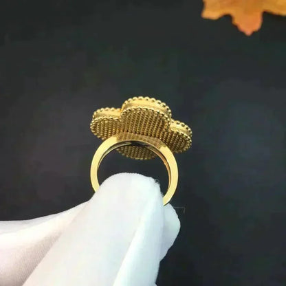 [Super CiCi ]CLOVER MALACHITE RING
