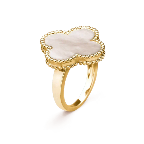 [Super CiCi ]CLOVER WHITE MOP RING