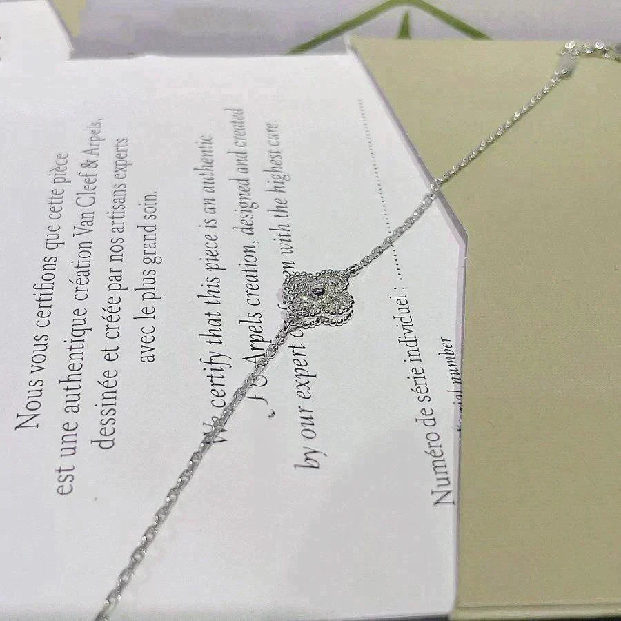 [Super CiCi ]CLOVER  SINGLE FLOWER BRACELET SILVER