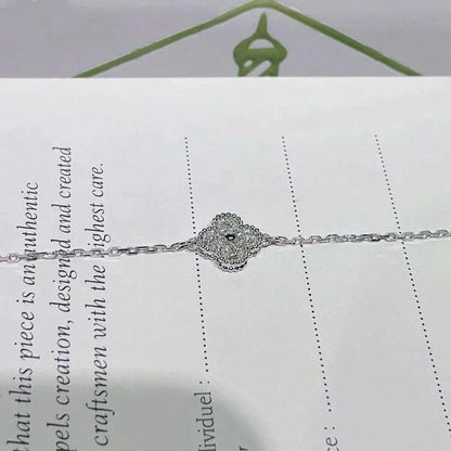 [Super CiCi ]CLOVER  SINGLE FLOWER BRACELET SILVER