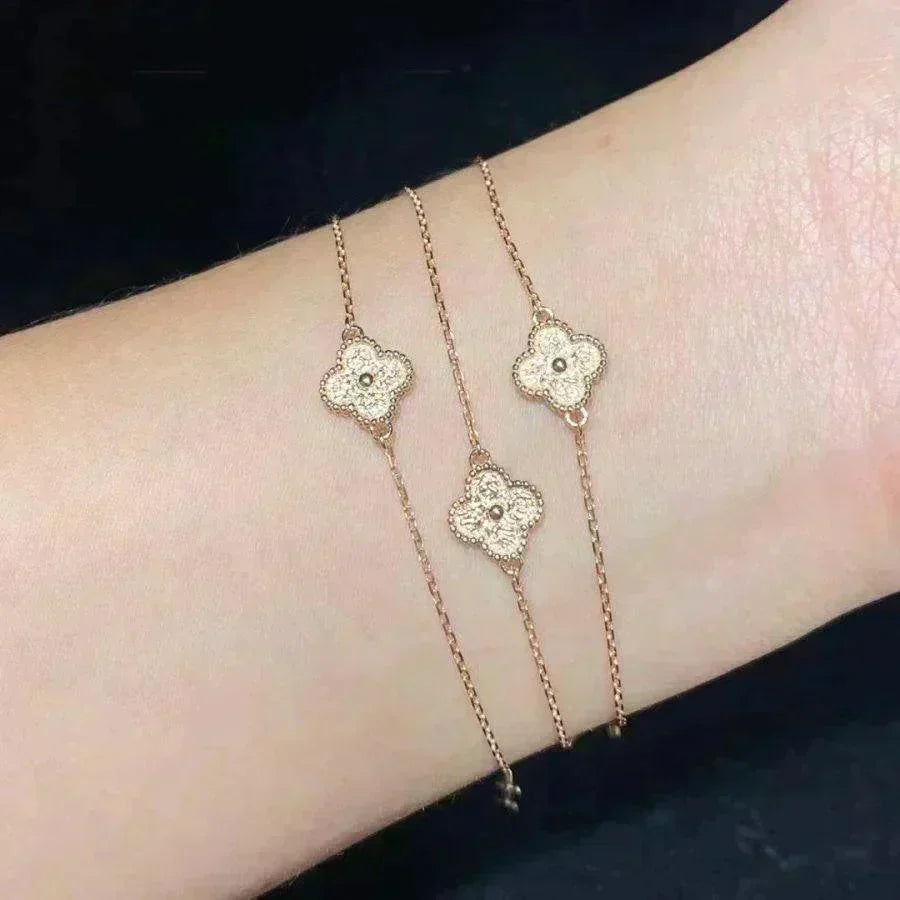 [Super CiCi ]CLOVER SINGLE FLOWER BRACELET