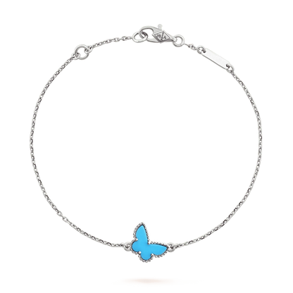[Super CiCi ]BUTTERFLY TURQUOISE BUTTERFLY BRACELET SILVER