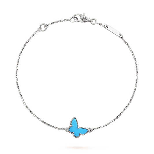 [Super CiCi ]BUTTERFLY TURQUOISE BUTTERFLY BRACELET SILVER