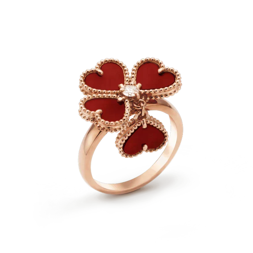 [Super CiCi ]SWEET CLOVER CARNELIAN RING