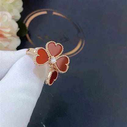 [Super CiCi ]SWEET CLOVER CARNELIAN RING