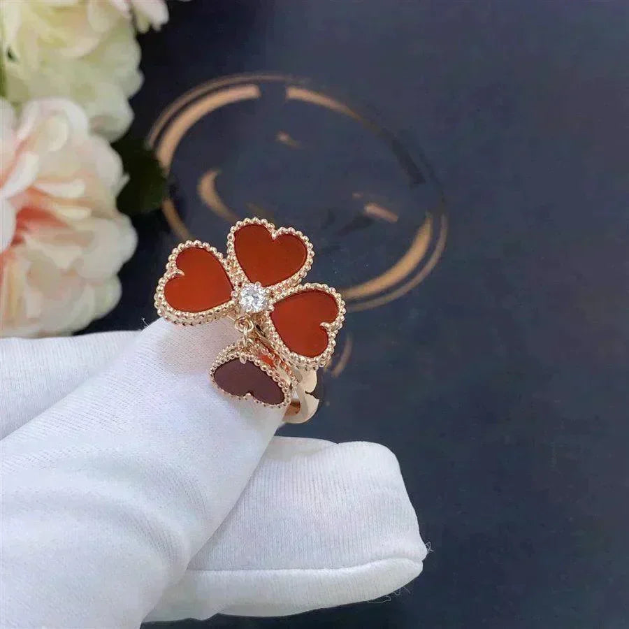 [Super CiCi ]SWEET CLOVER CARNELIAN RING