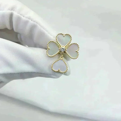 [Super CiCi ]SWEET CLOVER WHITE MOP RING