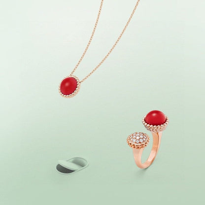 [Super CiCi ]PERLEE COULEURS DIAMOND ROSE GOLD BETWEEN THE FINGER RING