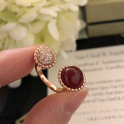 [Super CiCi ]PERLEE COULEURS DIAMOND ROSE GOLD BETWEEN THE FINGER RING