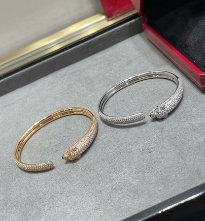 [Super CiCi ]PANTHERE FULL DIAMOND OPEN BRACELET