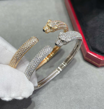 [Super CiCi ]PANTHERE FULL DIAMOND OPEN BRACELET