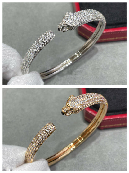 [Super CiCi ]PANTHERE FULL DIAMOND OPEN BRACELET
