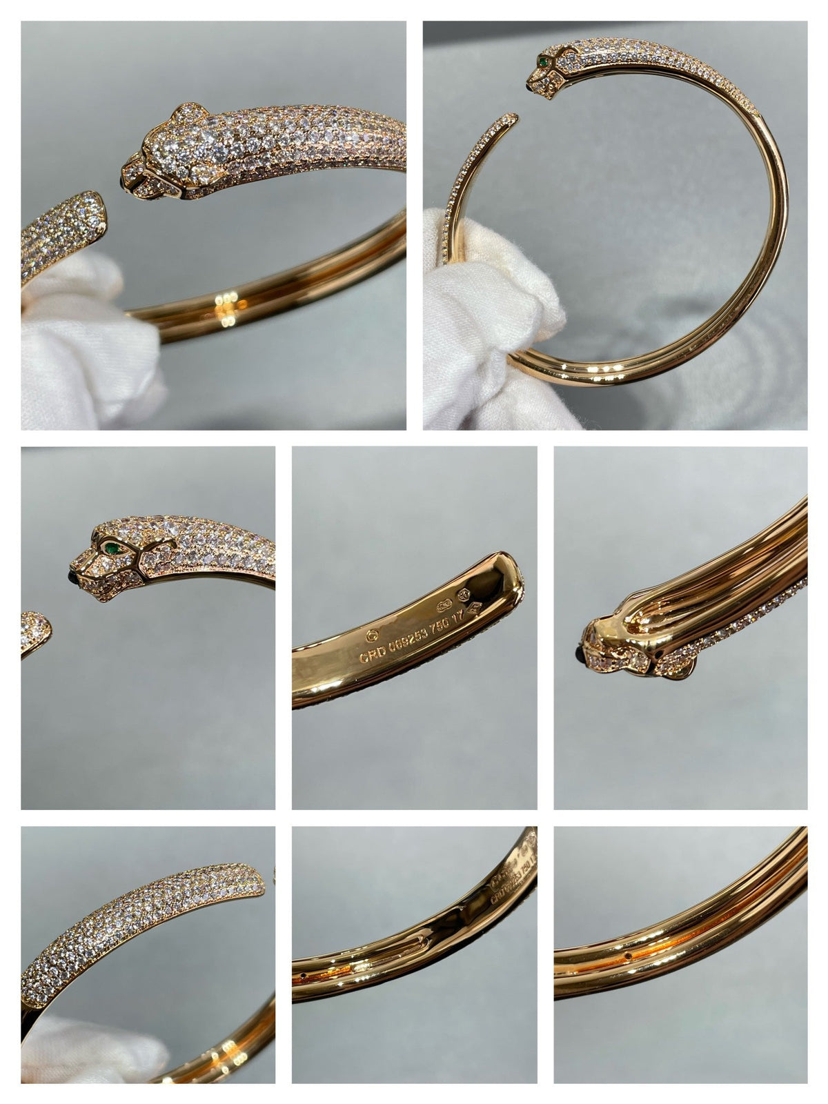 [Super CiCi ]PANTHERE FULL DIAMOND OPEN BRACELET