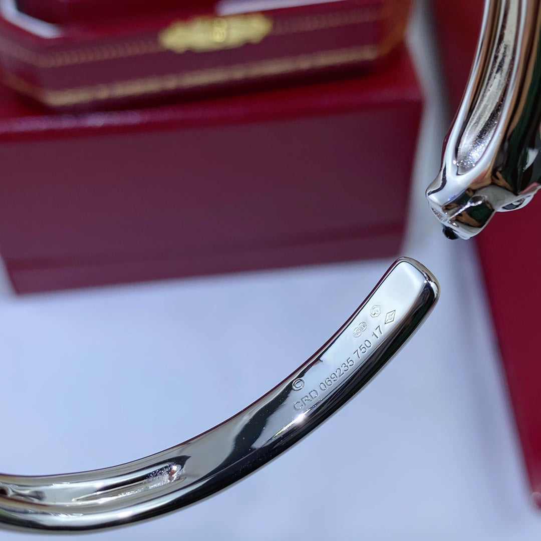 [Super CiCi ]PANTHERE SILVER OPEN BRACELET