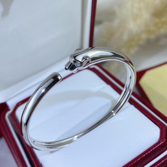 [Super CiCi ]PANTHERE SILVER OPEN BRACELET