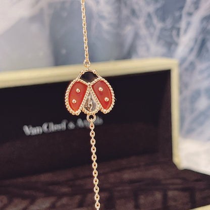 [Super CiCi ]LUCKY SPRING 1 MOTIF PINK GOLD BRACELET