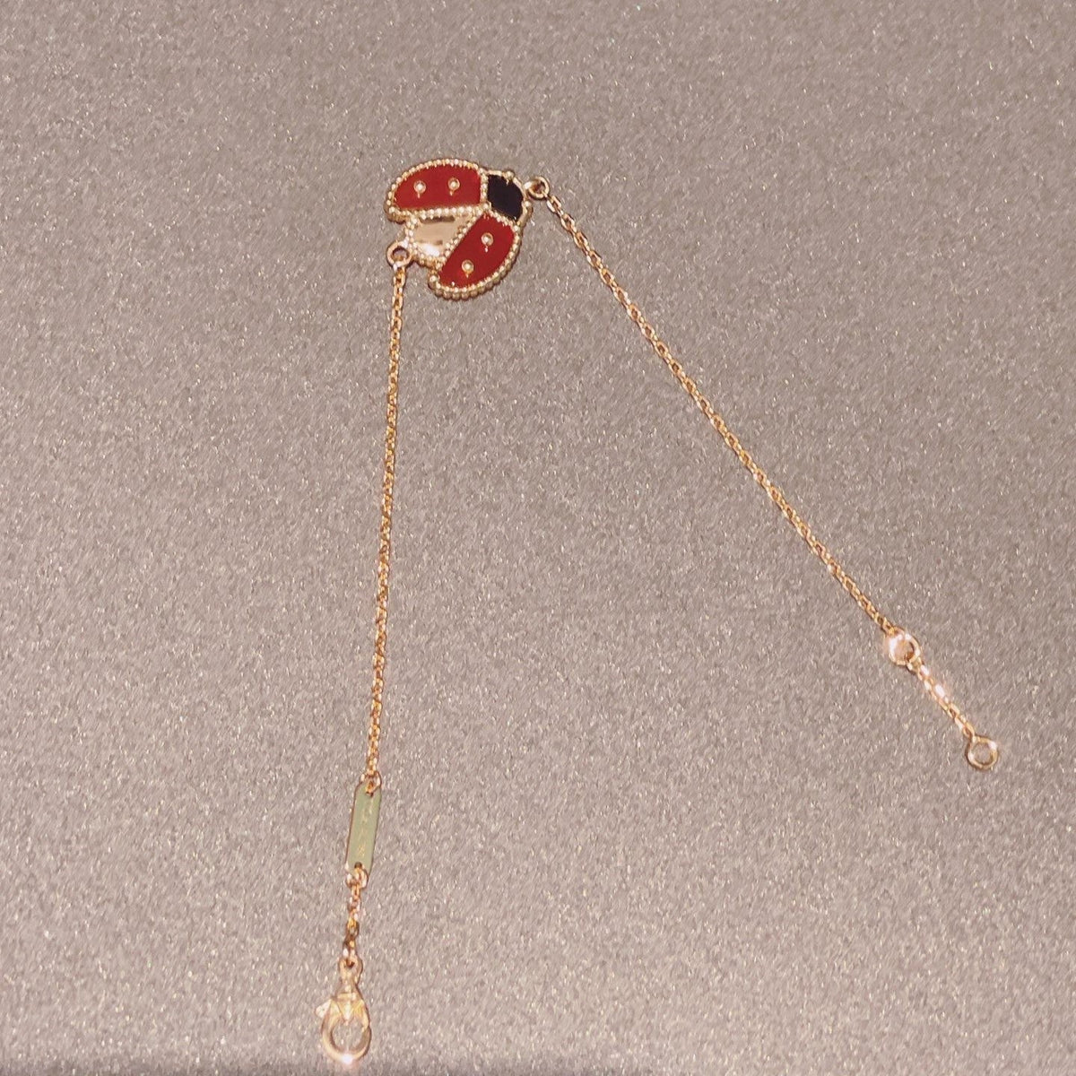 [Super CiCi ]LUCKY SPRING 1 MOTIF PINK GOLD BRACELET