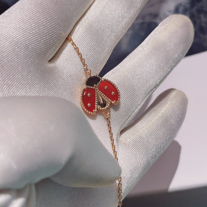 [Super CiCi ]LUCKY SPRING 1 MOTIF PINK GOLD BRACELET