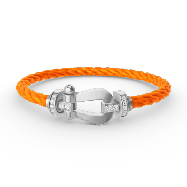 [Super CiCi ]FORCE LARGE HORSESHOE HALF DIAMOND BRACELET SILVER