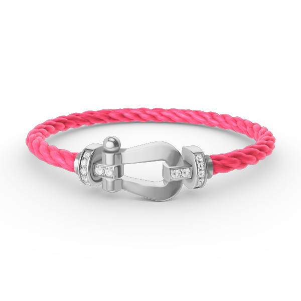 [Super CiCi ]FORCE LARGE HORSESHOE HALF DIAMOND BRACELET SILVER