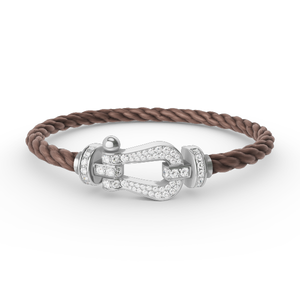 [Super CiCi ]FORCE LARGE HORSESHOE FULL DIAMOND BRACELET SILVER