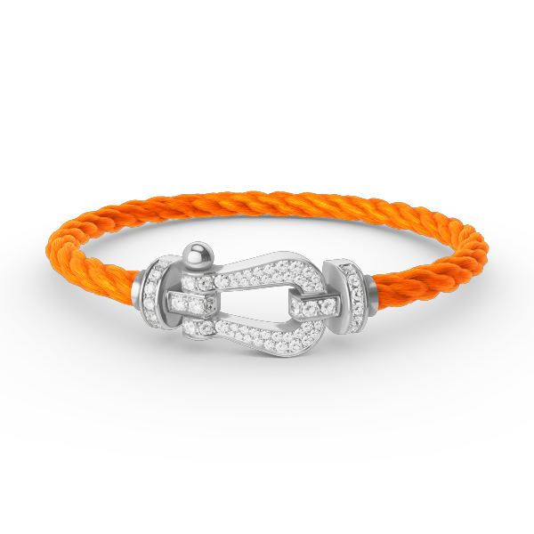 [Super CiCi ]FORCE LARGE HORSESHOE FULL DIAMOND BRACELET SILVER