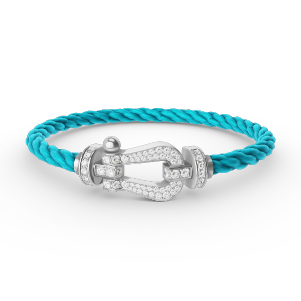 [Super CiCi ]FORCE LARGE HORSESHOE FULL DIAMOND BRACELET SILVER