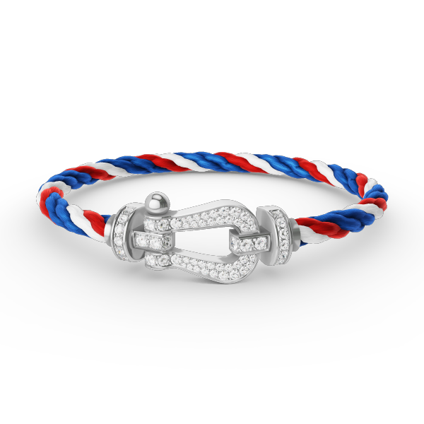 [Super CiCi ]FORCE LARGE HORSESHOE FULL DIAMOND BRACELET SILVER