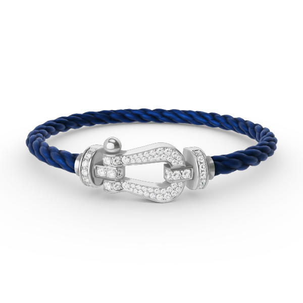 [Super CiCi ]FORCE LARGE HORSESHOE FULL DIAMOND BRACELET SILVER