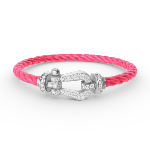 [Super CiCi ]FORCE LARGE HORSESHOE FULL DIAMOND BRACELET SILVER