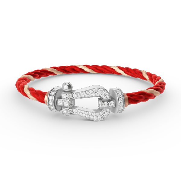 [Super CiCi ]FORCE LARGE HORSESHOE FULL DIAMOND BRACELET SILVER