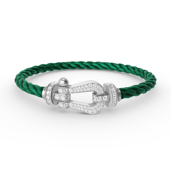 [Super CiCi ]FORCE LARGE HORSESHOE FULL DIAMOND BRACELET SILVER