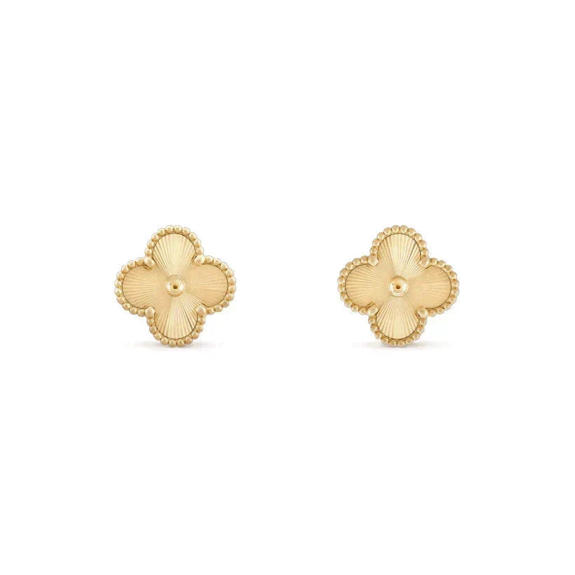 [Super CiCi ]CLOVER MEDIUM 1 MOTIFS LASER EARRINGS