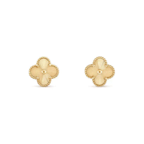 [Super CiCi ]CLOVER MEDIUM 1 MOTIFS LASER EARRINGS