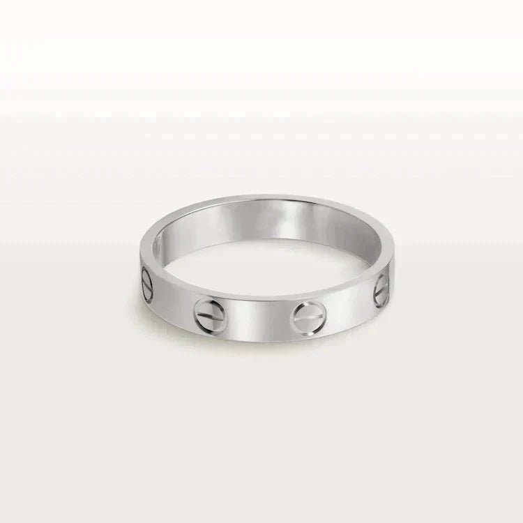 [Super CiCi ]LOVE RING 4MM 1 DIAMOND SILVER