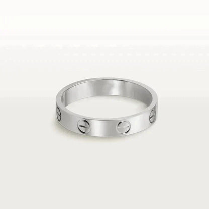 [Super CiCi ]LOVE RING 4MM 1 DIAMOND SILVER