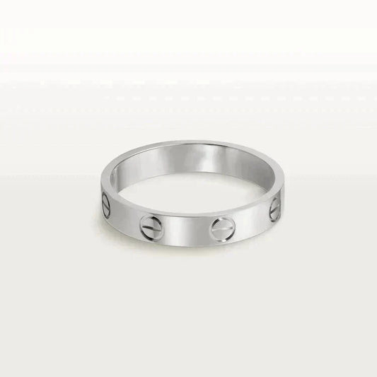 [Super CiCi ]LOVE RING 4MM 1 DIAMOND SILVER