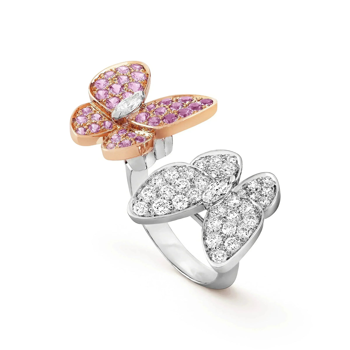 [Super CiCi ]TWIN BUTTERFLY DIAMOND RING