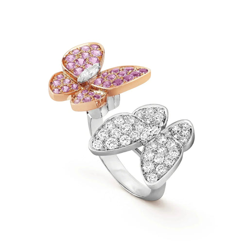 [Super CiCi ]TWIN BUTTERFLY DIAMOND RING
