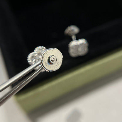 [Super CiCi ]CLOVER MINI DIAMOND STUD EARRINGS