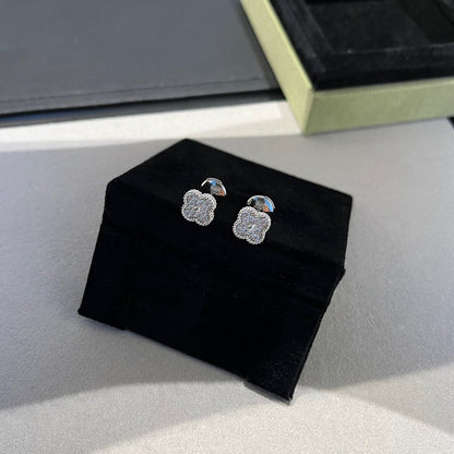 [Super CiCi ]CLOVER MINI DIAMOND STUD EARRINGS