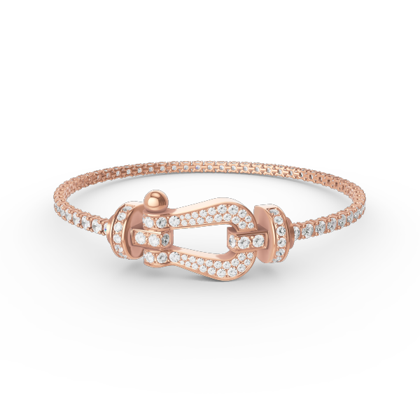 [Super CiCi ]FORCE  LARGE HORSESHOE FULL DIAMOND TENNIS BRACELET